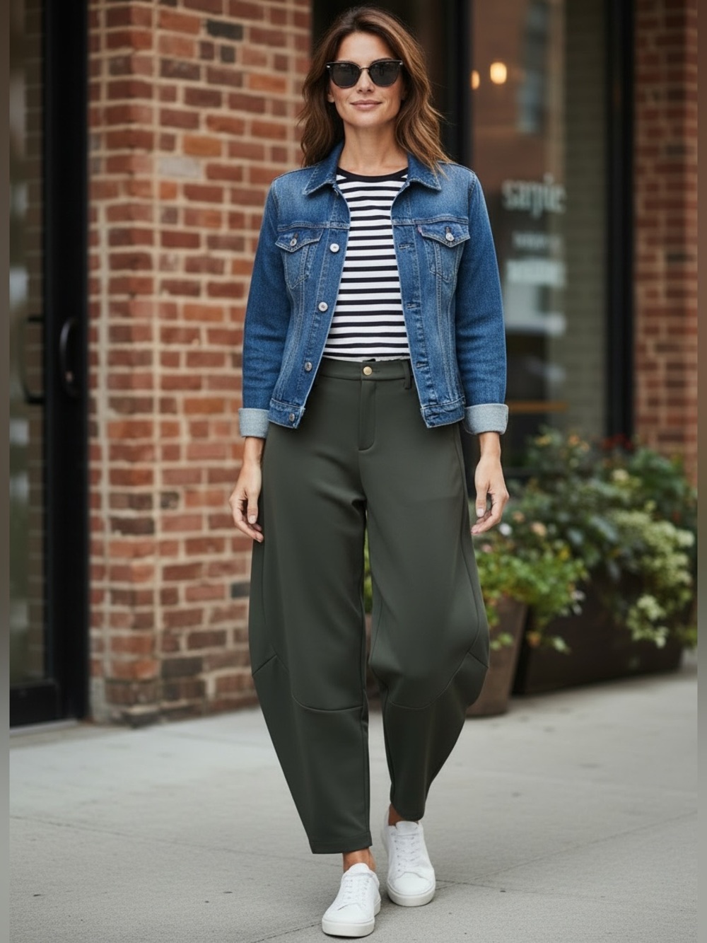 Ruti The Wide-Ish Pants Barrel Leg Lagenlook Military 14/16 Artsy Pockets